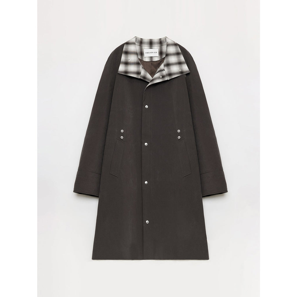 Plaid Workwear Trench Coat