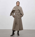 Scarf Collar Wool Coat